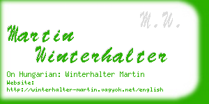 martin winterhalter business card